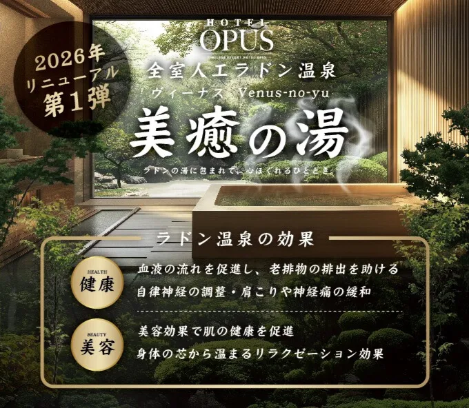 全室人工ラドン温泉ヴィーナスの湯
